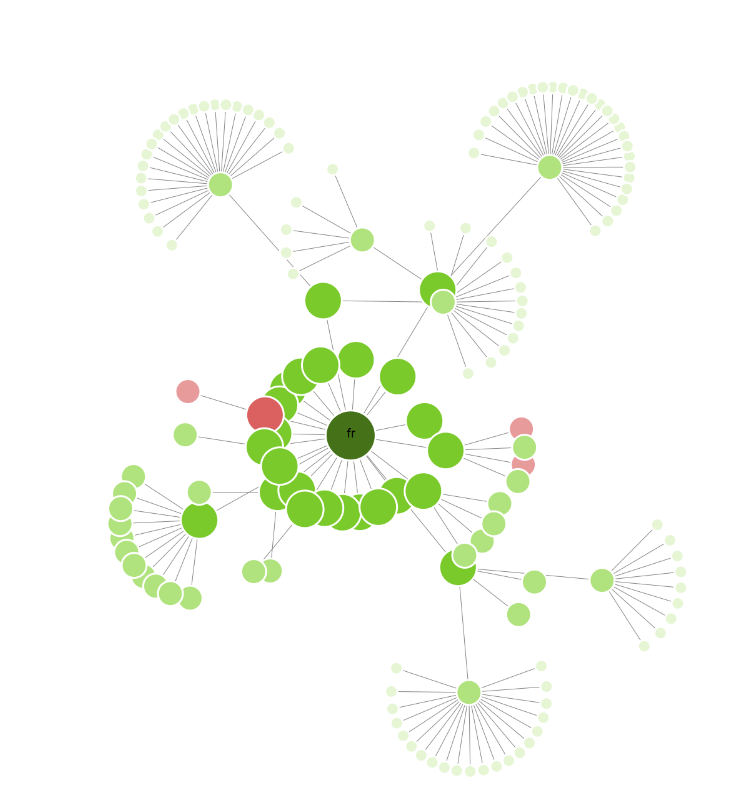 Rapport visualisation fondé sur les force Screaming Frog Spider